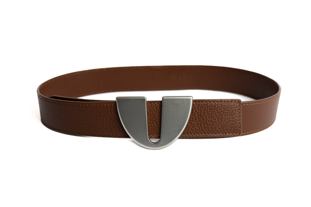 Cinturón Lurra plata mate