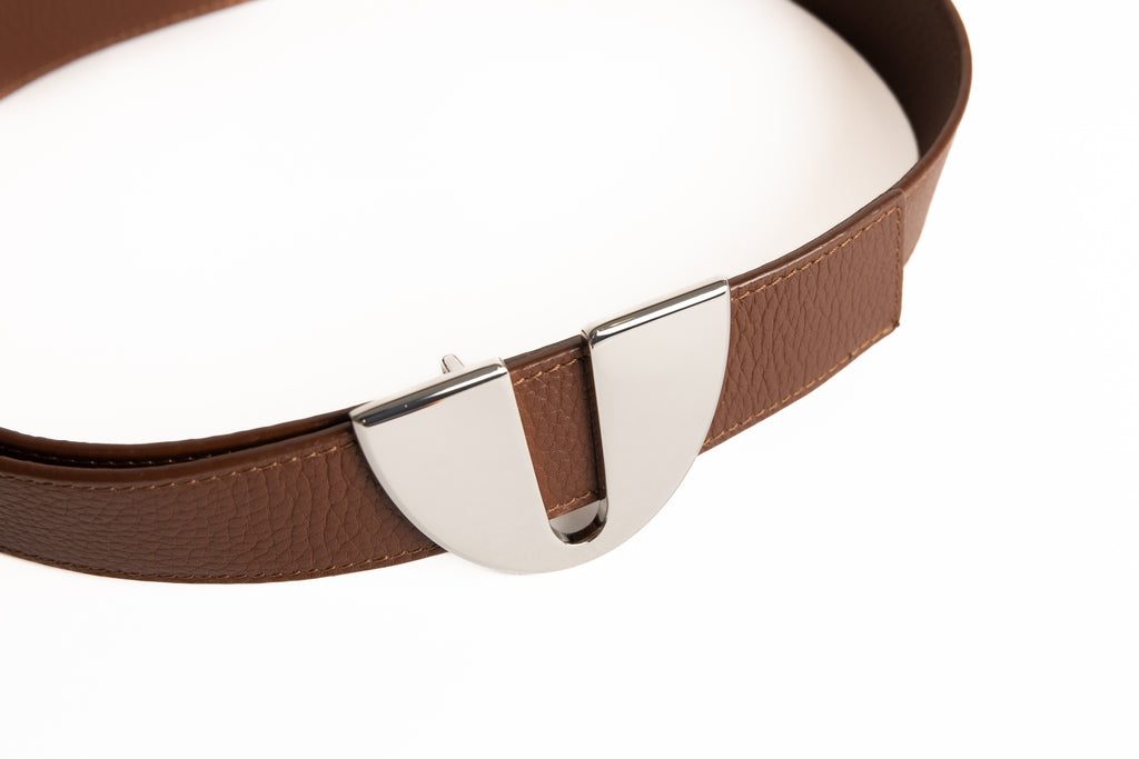 Cinturón Lurra plata brillo