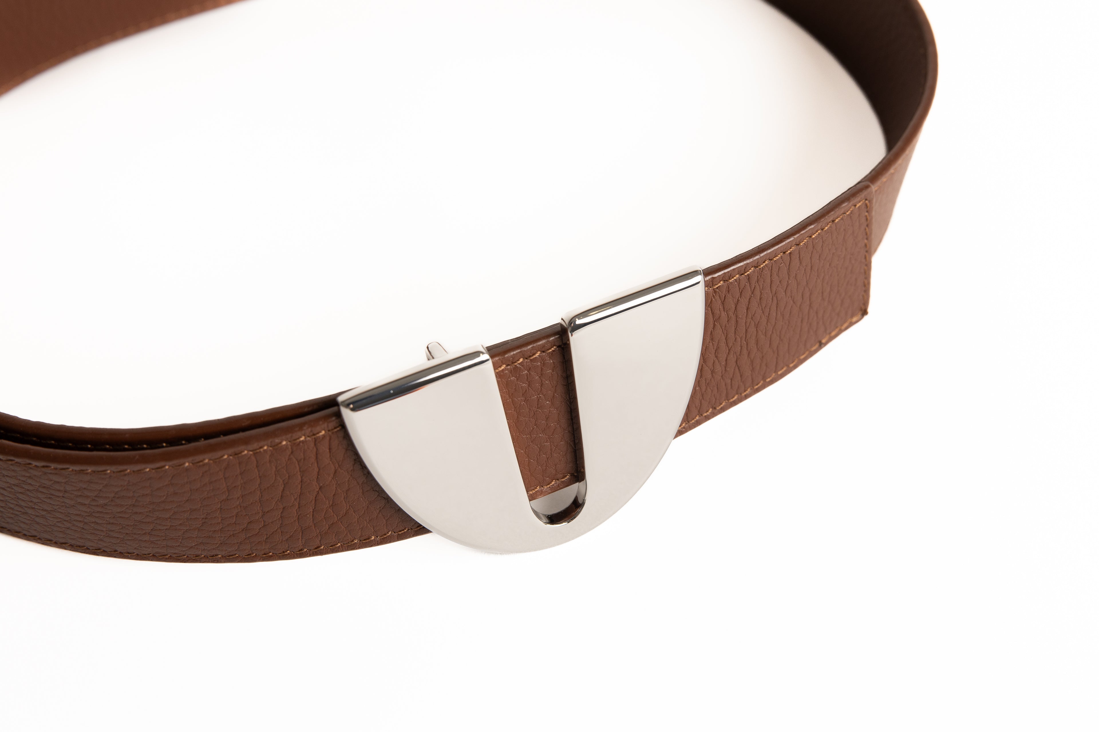 Cinturón Lurra plata brillo