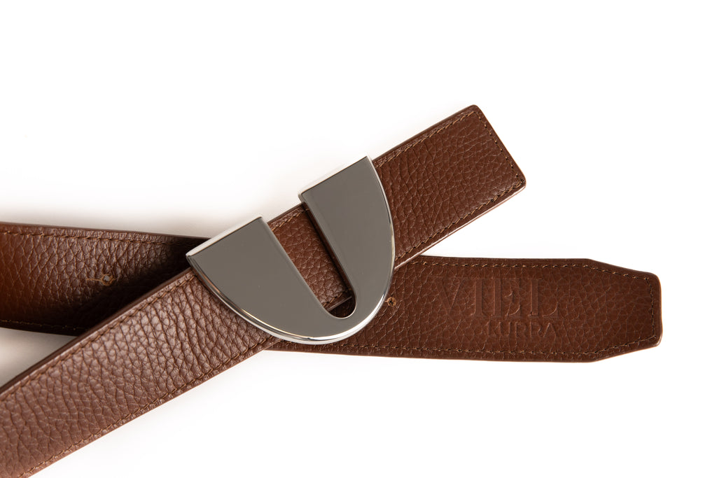 Cinturón Lurra plata brillo