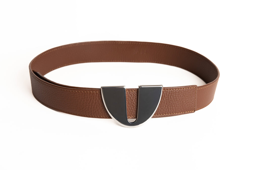 Cinturón Lurra plata brillo