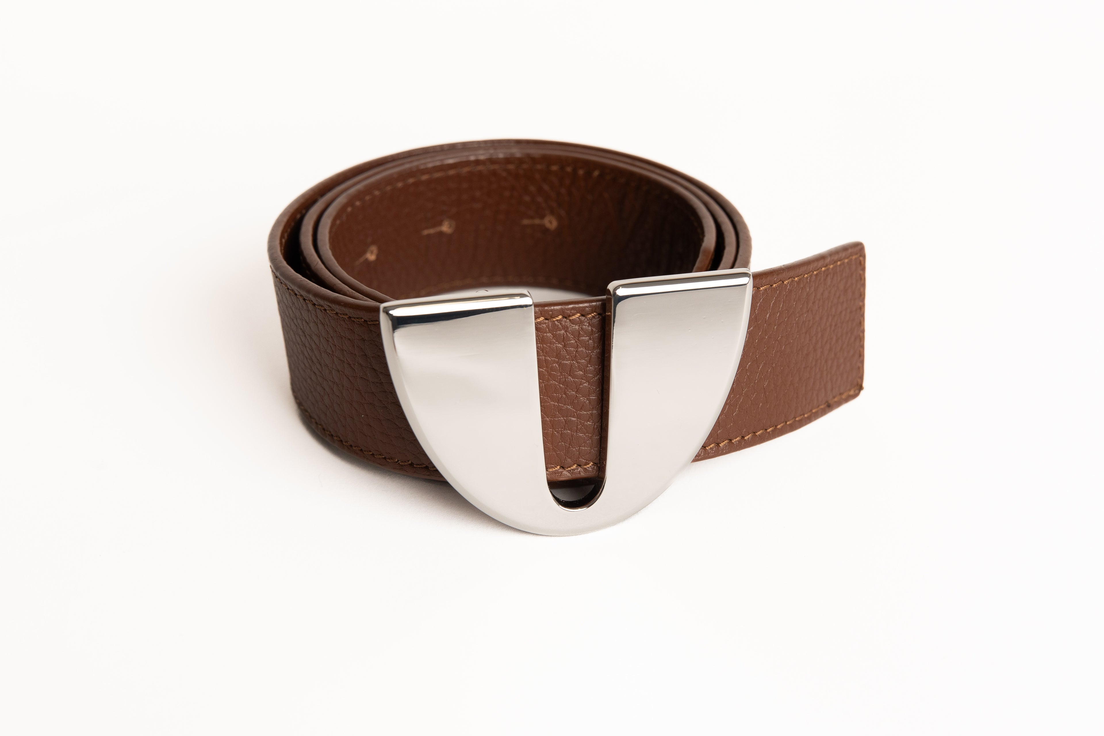 Cinturón Lurra plata brillo