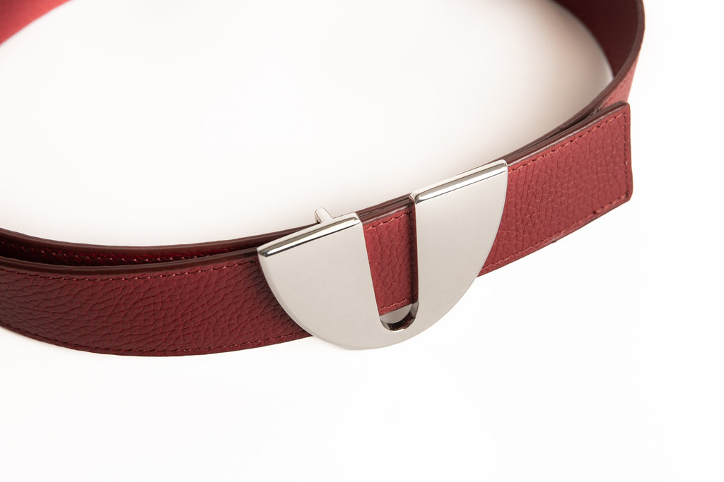 Cinturón Otto plata brillante